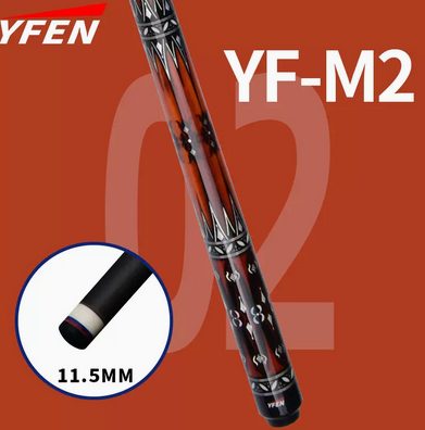 YFEN 58" Carbon Fiber Technology 1/2 Billiard Pool Cue Stick 12.5mm Extender Carousel 1