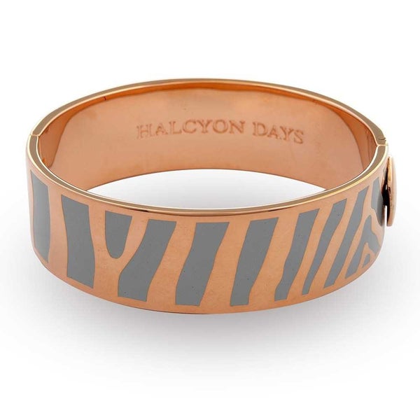 Halcyon Days Zebra Bangle Grey & Rose Gold Carousel 1