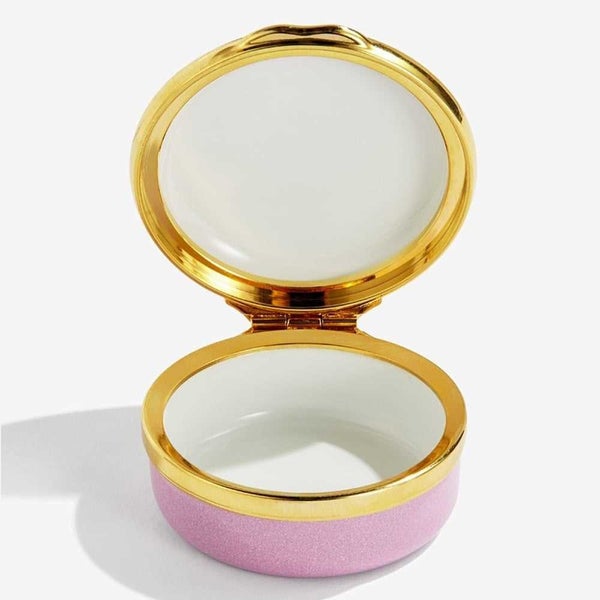 Halcyon Days Baby's First Tooth Enamel Box Pink Carousel 2