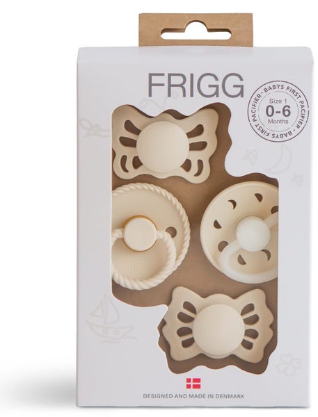 Frigg: Baby's First Pacifier 4 Pack - Moonlight Sailing Cream (0-6 months) Carousel 2