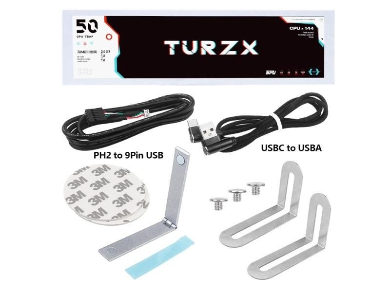 NEW Turing 8.8 Inch IPS TYPEC Secondary Screen Case CPU GPU RAM Computer Carousel 1