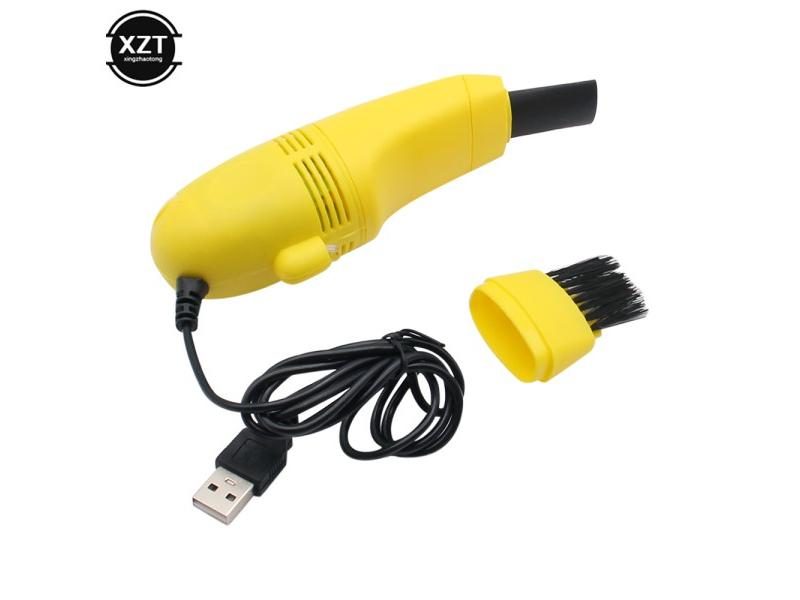 Portable Computer Keyboard USB Vacuum Office Computer Cleaners Keyboard Brush Carousel 1