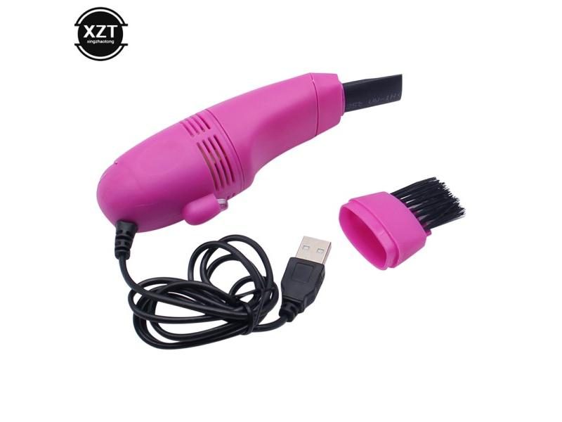 Portable Computer Keyboard USB Vacuum Office Computer Cleaners Keyboard Brush Carousel 1
