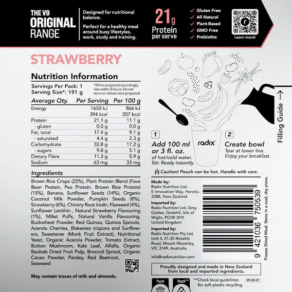 Radix Nutrition Original 400 Strawberry Breakfast Meal Carousel 3