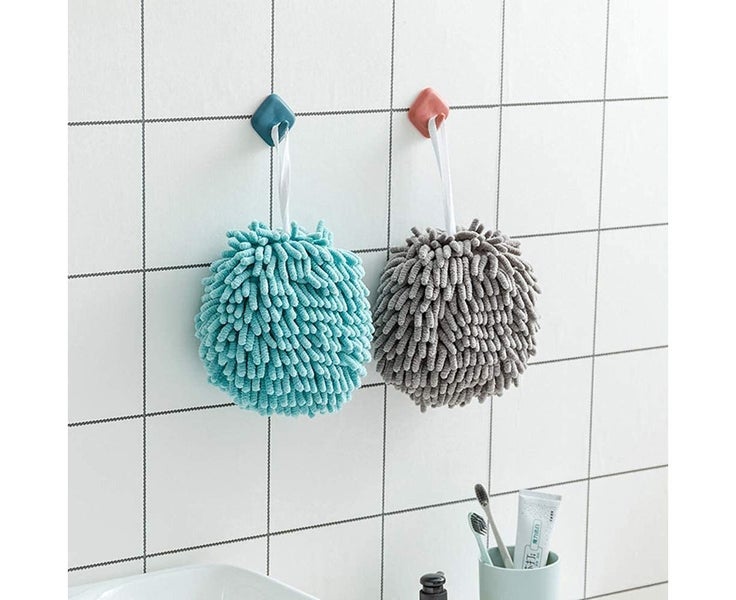 2 Pack Chenille Hand Towels,Kitchen Hand Towels with Loop,Bathroom Hand Towel Carousel 5
