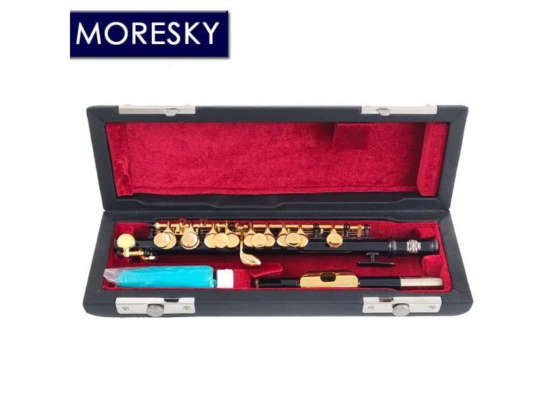 MORESKY C Tone Piccolo Flute C Key Half-size Cupronickel Silver Plated Carousel 1