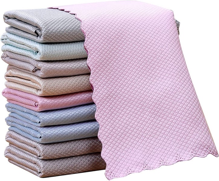 10 Pack Cleaning Cloths, Microfiber Cleaning Cloths, Kitchen Household Clea Carousel 1