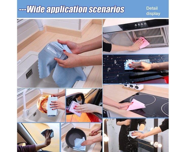 10 Pack Cleaning Cloths, Microfiber Cleaning Cloths, Kitchen Household Clea Carousel 5