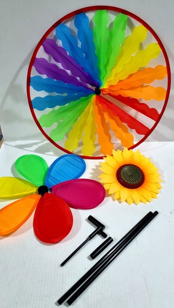 Sunflower Windmill Rainbow Colours - thetoylady2016 - $1 RESERVE Carousel 1