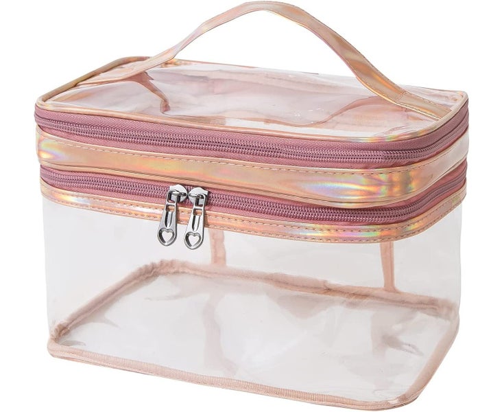 Clear Makeup Bag Travel Toiletry Bag for Women Waterproof Cosmetic Bag Cute Carousel 1