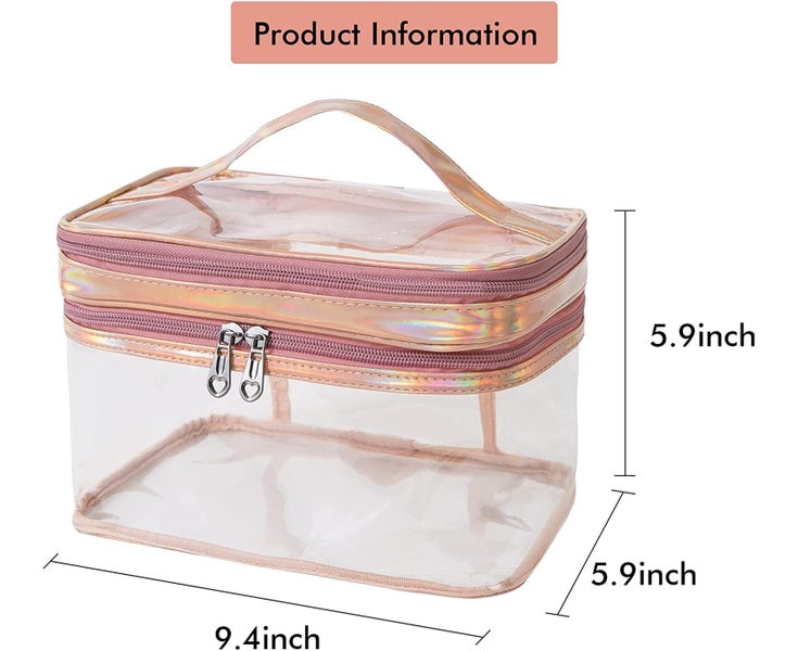 Clear Makeup Bag Travel Toiletry Bag for Women Waterproof Cosmetic Bag Cute Carousel 2