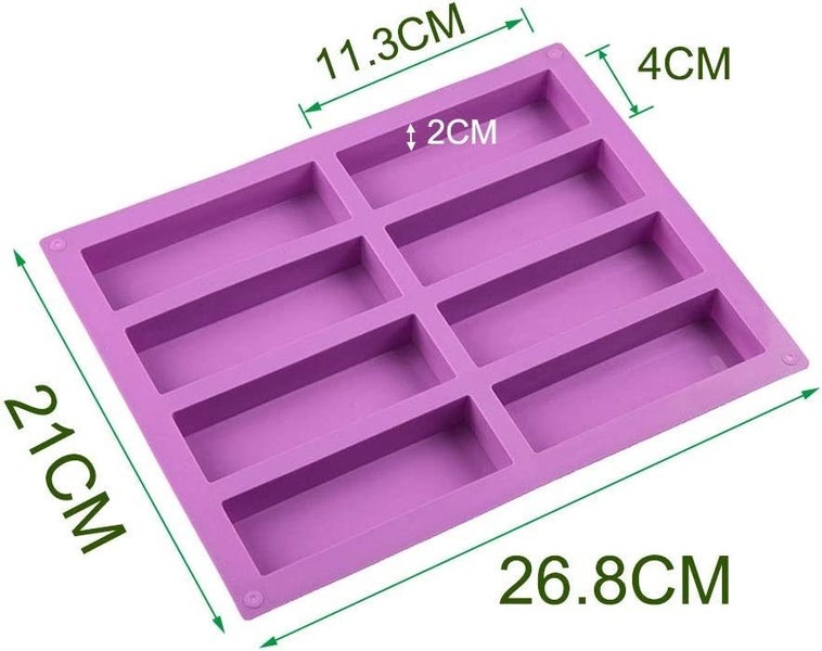 Silicone Bar Mold, 2 Pieces Rectangular Silicone Mold Pastry Silicone Cake Carousel 2