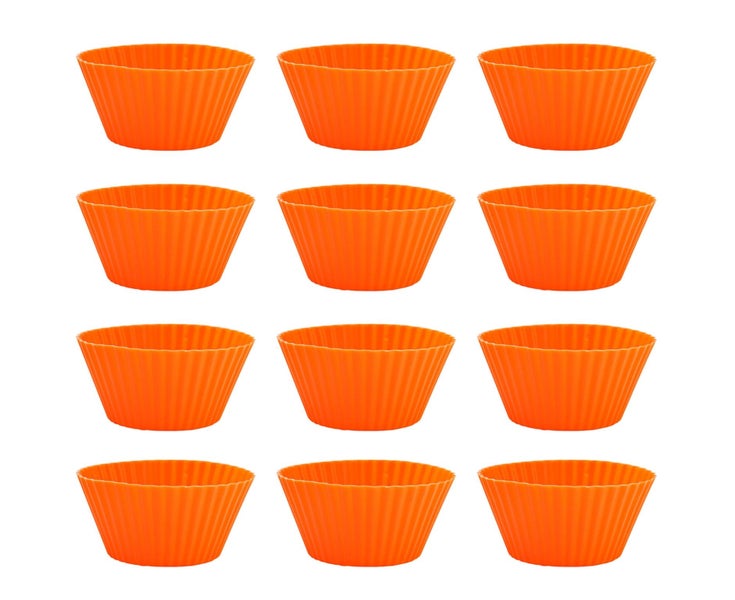 12Pcs Round Stackable Muffin Cups Non-stick High Temperature Resistant Bake Carousel 1