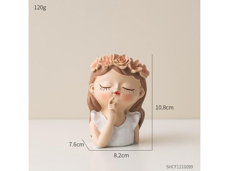 Nordic Flower Pots Cute Girl Decorative Planters Succulents Cactus Flower Pot Carousel 1