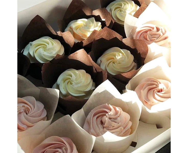 200pcs Tulip Cupcake Baking Cups, Muffin Baking Liners Holders, Rustic Cupcak Carousel 6