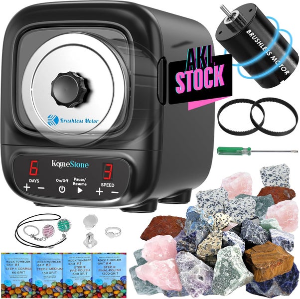 KomeStone Advanced Professional Rock Tumbler Kit NZ Stock Deal Carousel 1