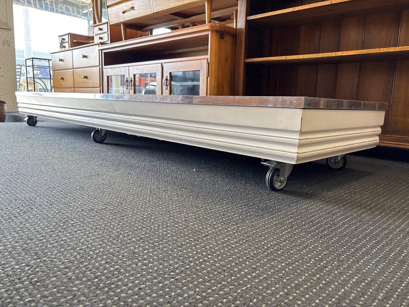 Low Long TV Unit In White Carousel 2