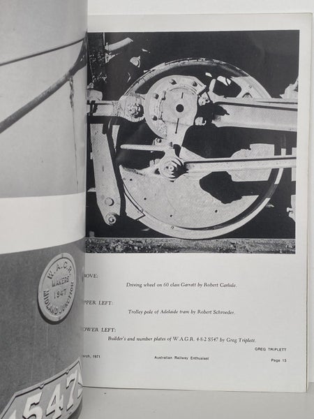 AUSTRALIAN RAILWAY ENTHUSIAST - Volume 9. No. 1, March 1971 Carousel 5