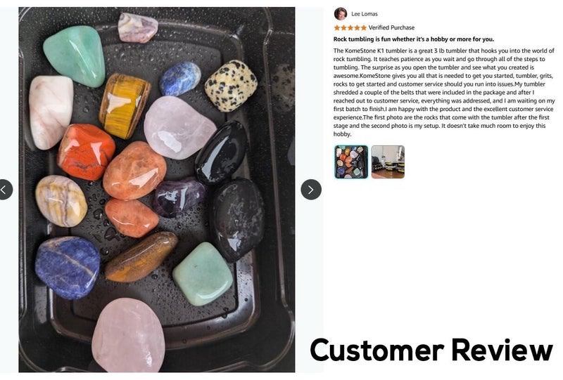 KomeStone Advanced Professional Rock Tumbler Kit NZ Stock Deal Carousel 8