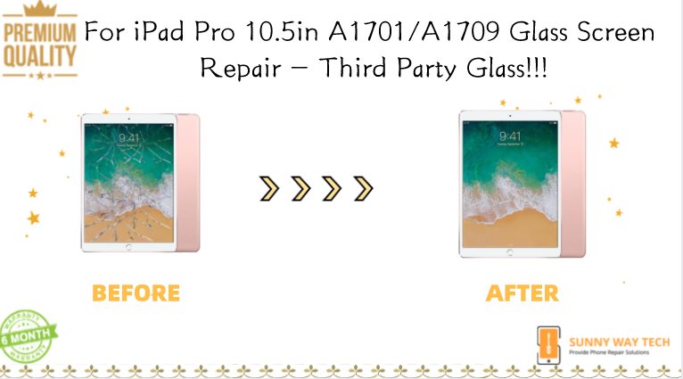 For iPad Pro 10.5in A1701/A1709 Glass Screen Repair - Third Party Glass!!! Carousel 1