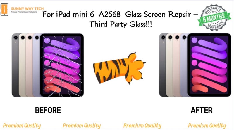 For iPad mini 6 A2568 Glass Screen Repair -Third Party Glass!!! Carousel 1