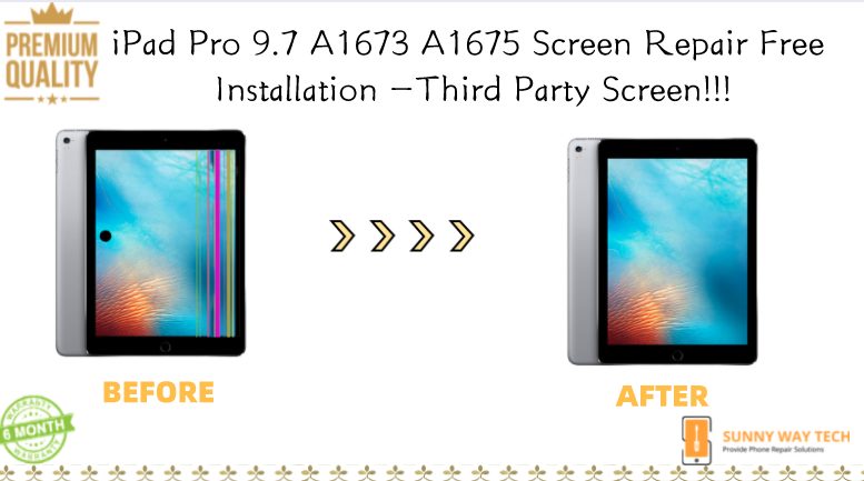 iPad Pro 9.7 A1673 A1675 Screen Repair Free Installation -Third Party Screen!!! Carousel 1