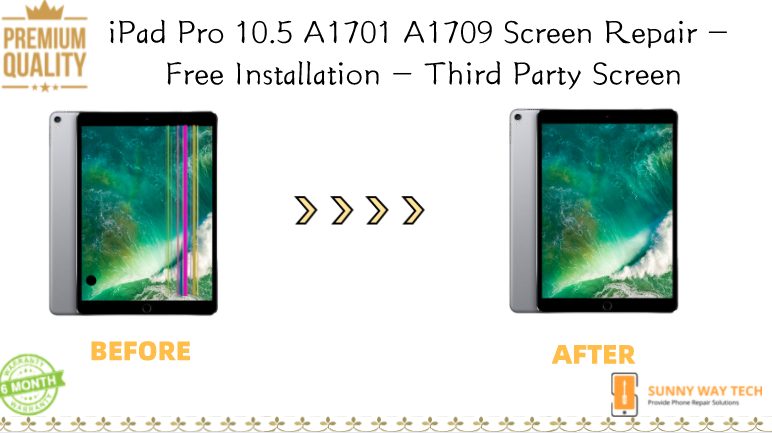 iPad Pro 10.5 A1701 A1709 Screen Repair - Free Installation - Third Party Screen Carousel 1