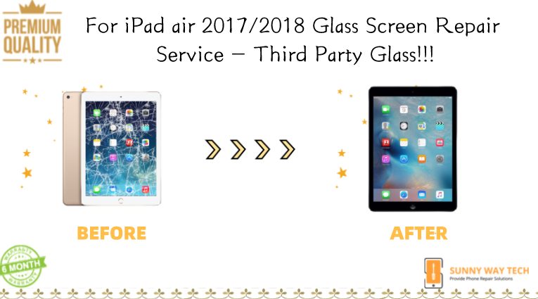 For iPad 6/7/8/9 Gen Glass Screen Repair Service - Third Party Glass!!! Carousel 1