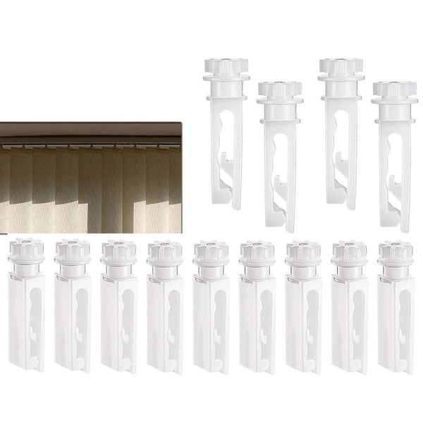 40X Vertical Blind Stem Replacement White Stems for Vertical Window Curtain Carousel 1