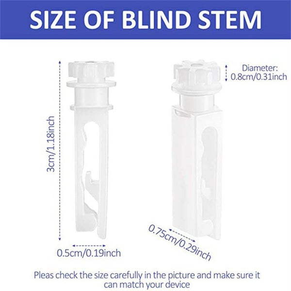 40X Vertical Blind Stem Replacement White Stems for Vertical Window Curtain Carousel 2