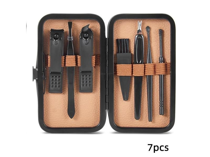 Stainless Steel Nail Clipper Set Grooming Tool With Portable Case Carousel 1