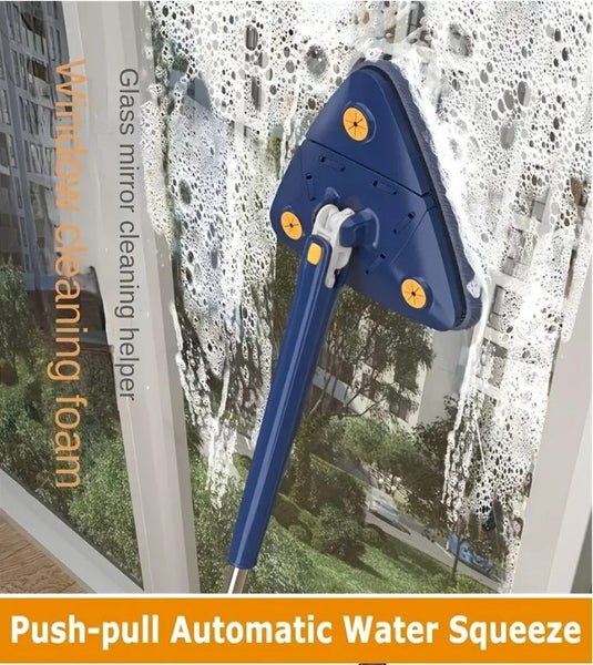 1 set of 360 ° rotating triangular household mops with 3 mop #DG303 Carousel 2