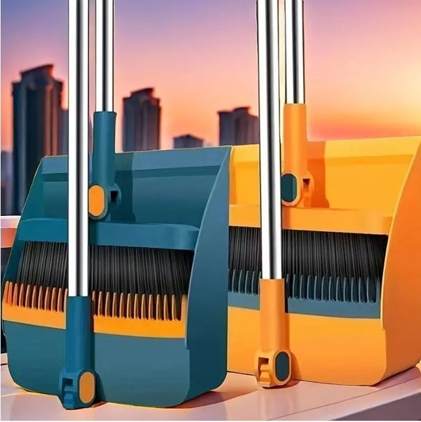 [Heavy-Duty Broom and Dustpan] Durable Heavy-Duty Broom and Dustpan Set #DG304 Carousel 1
