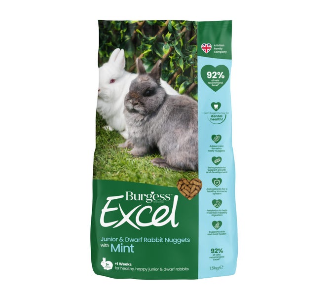 Burgess Excel Junior & Dwarf Rabbit Nuggets with Mint Carousel 1