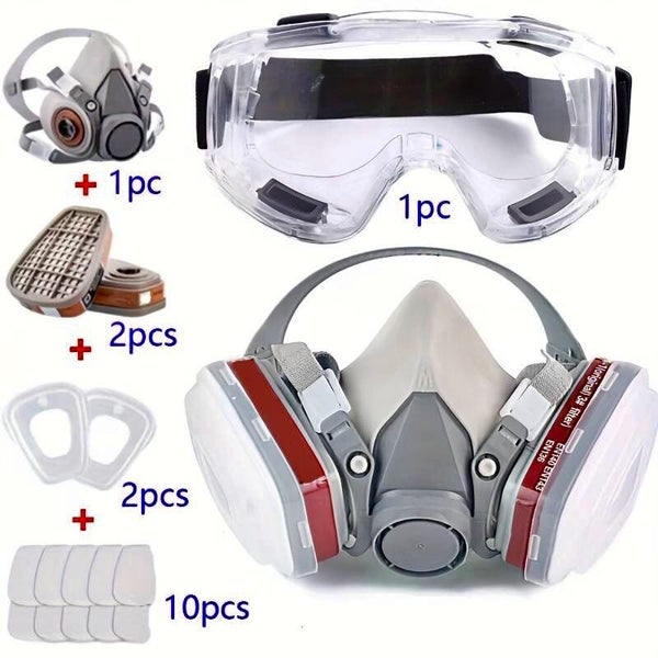 16-IN1 Reusable Respirator Half Face Mask For Painting Carousel 2