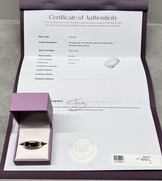 Men's 10KT Yellow Gold Ring (Band) MHJ Carousel 1