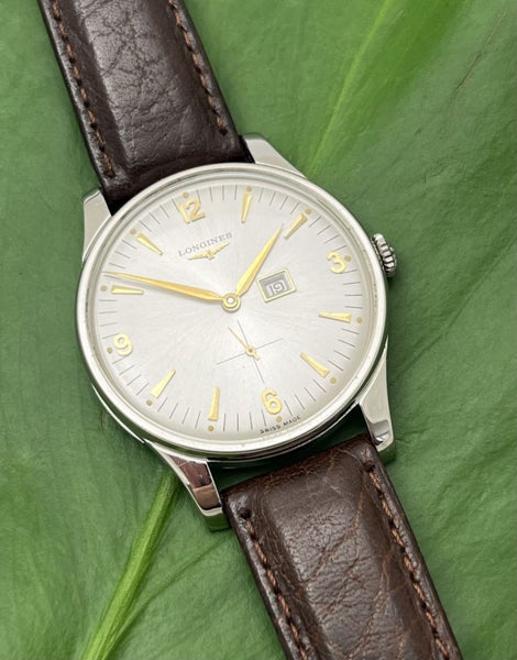 Longines 1956 Vintage Manual Calendar Steel Mens Wristwatch Ref 6796-2 Cal.23.ZO Carousel 1