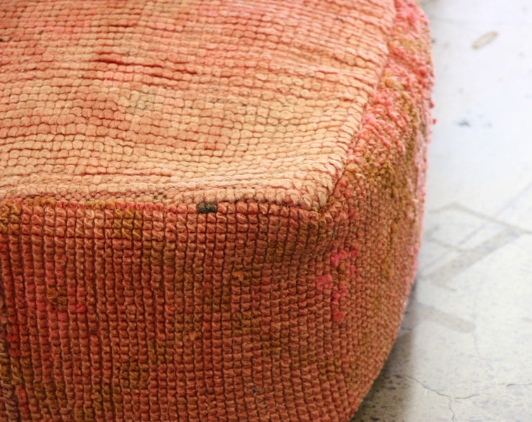 GENUINE ANTIQUE WOOLEN MOROCCAN RUG POUF 8 Carousel 2