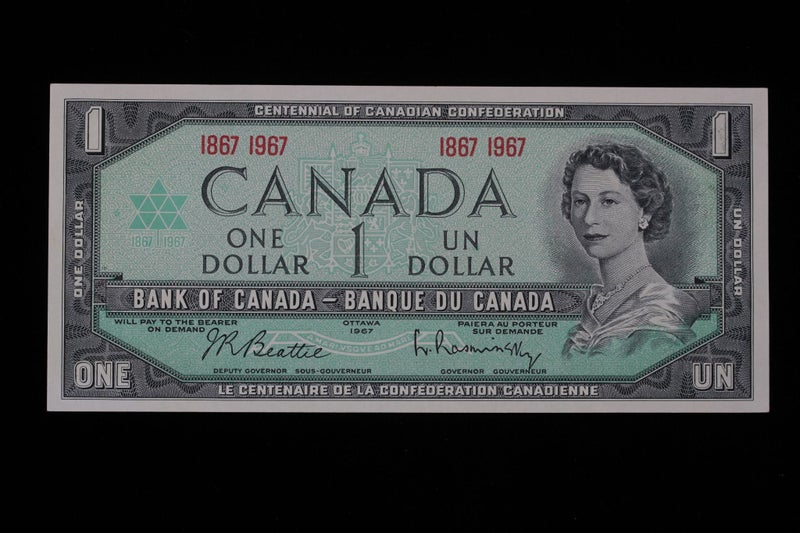 CANADA - BANKNOTES - Centennial 1867-1967 $1 One Dollar UNC Carousel 1