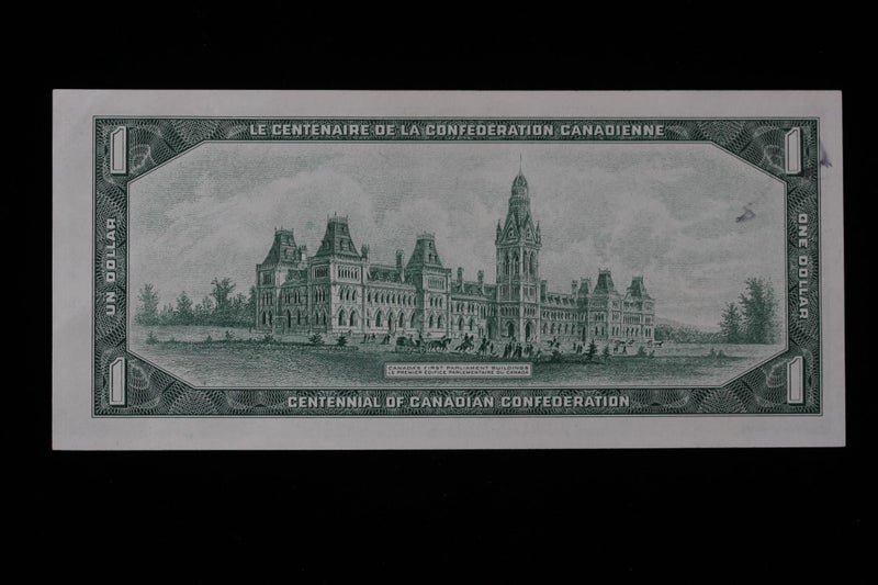 CANADA - BANKNOTES - Centennial 1867-1967 $1 One Dollar UNC Carousel 2