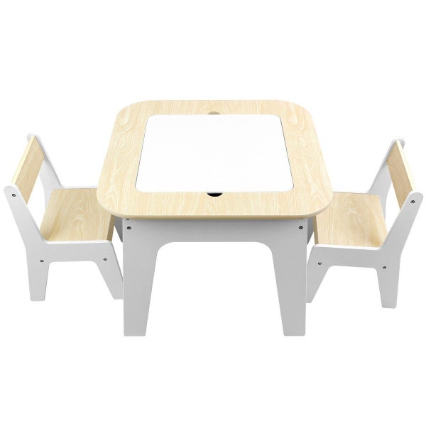 Kids Table Chair Set Activity Toy Storage Chalkboard Desk Carousel 14