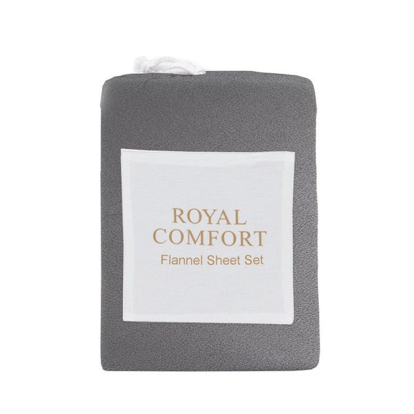 Royal Comfort Polar Fleece Flannel Sheet Set Ultra Soft Plush Cozy Single Charco Carousel 1