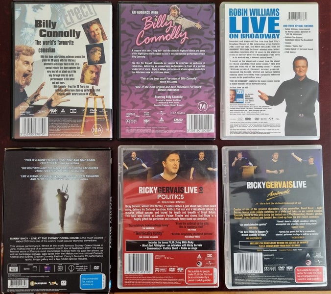 6 stand-up comedy DVD'S Carousel 2