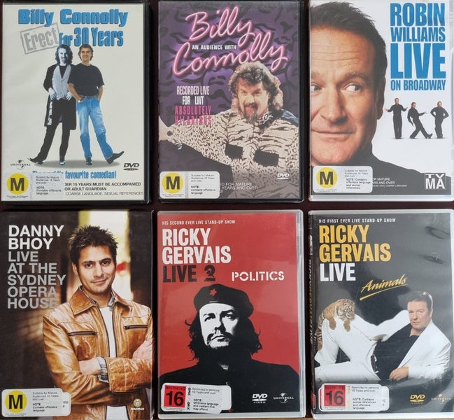 6 stand-up comedy DVD'S Carousel 1