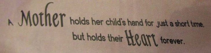 Decal: A Mother holds her child's hand for just a short time, Carousel 1