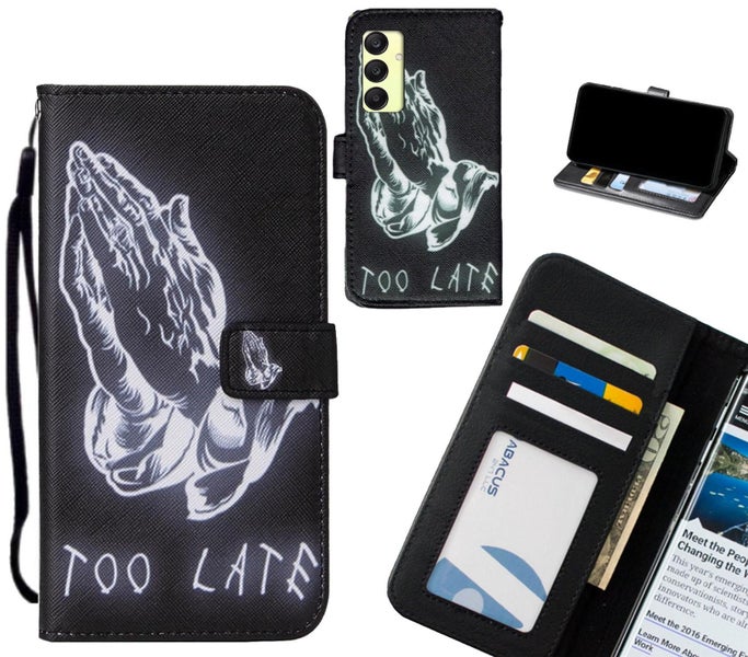 Samsung Galaxy A25 case leather wallet case printed ID Carousel 1