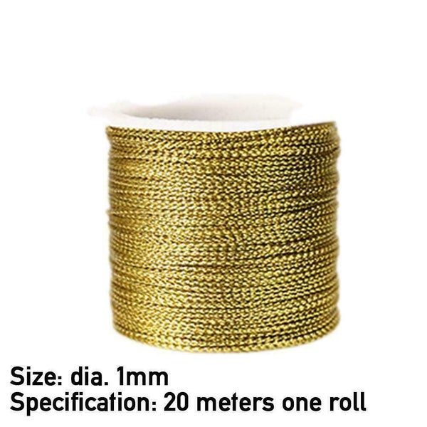 20 Meter 1mm Rope Gold/Silver/Red Cord Thread Cord RopeLine Ribbon String G3N0 Carousel 1