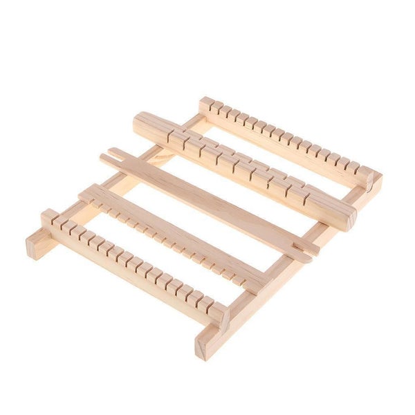 4x Wooden Weaving Knitting Shuttle Loom Tapestry Hand-Knitted Carousel 1