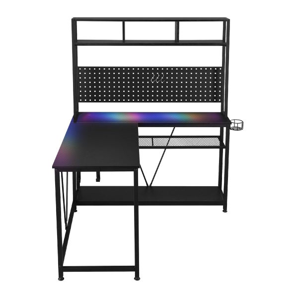L Shaped Gaming Desk Corner Computer Work Office Study Table Home Furniture Carousel 13