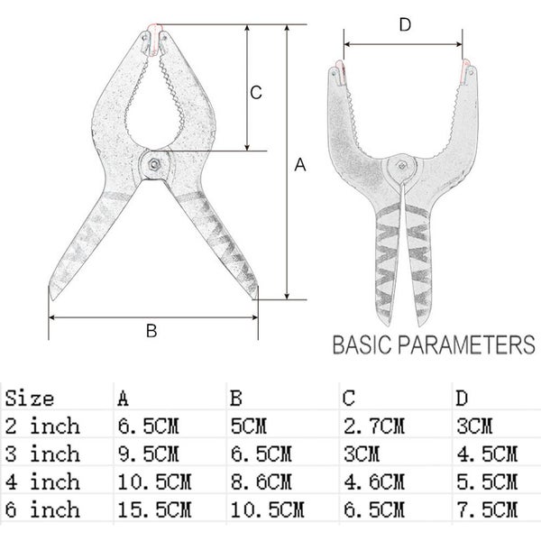 16pcs Hard Plastic Spring Clamps Set Quick DIY Tools Grip Clips Nylon Heavy Duty Carousel 2